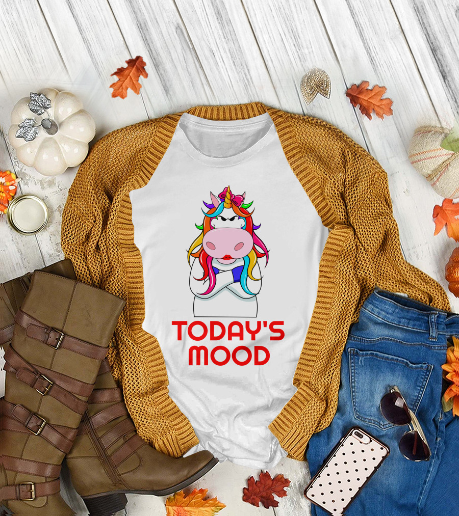 Today's Mood Angry Rainbow Unicorn T-Shirt