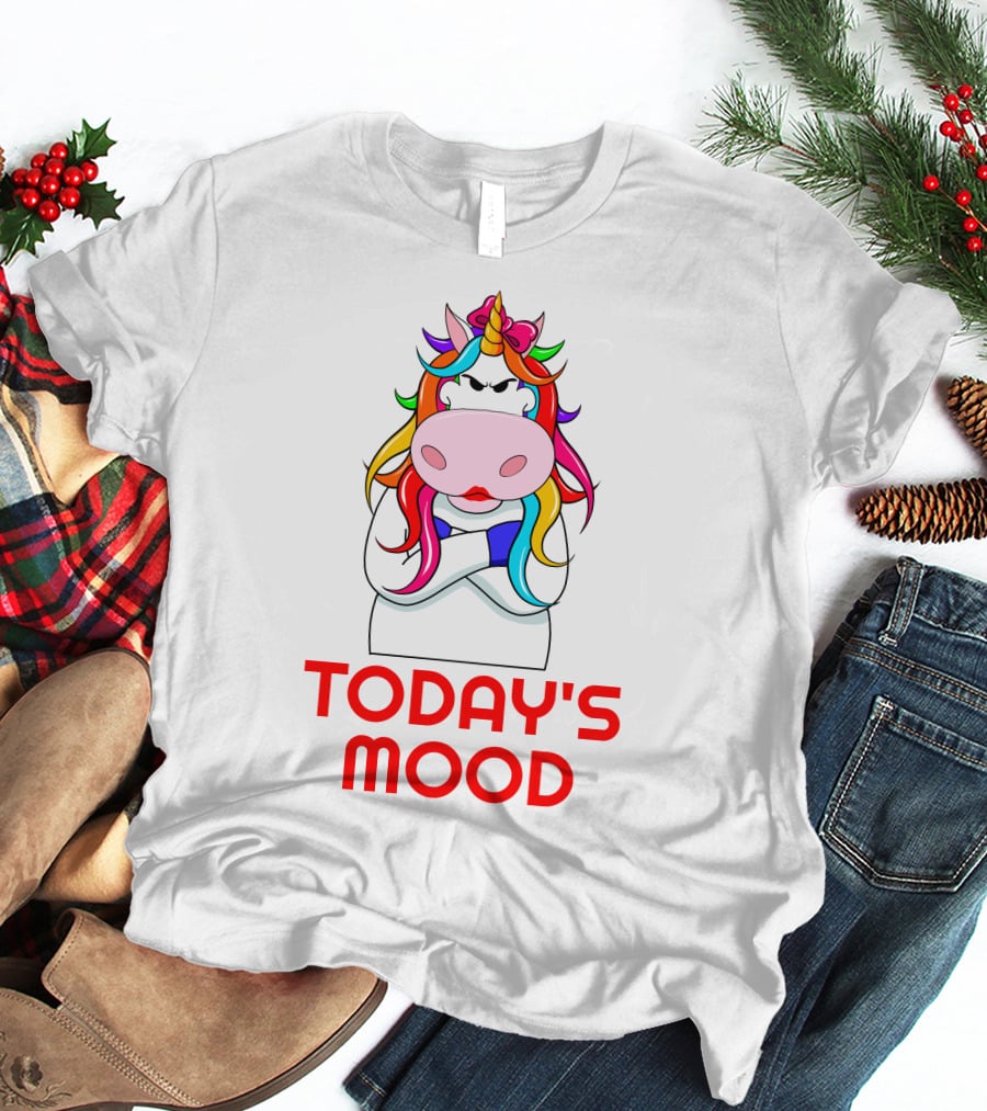 Today's Mood Angry Rainbow Unicorn T-Shirt