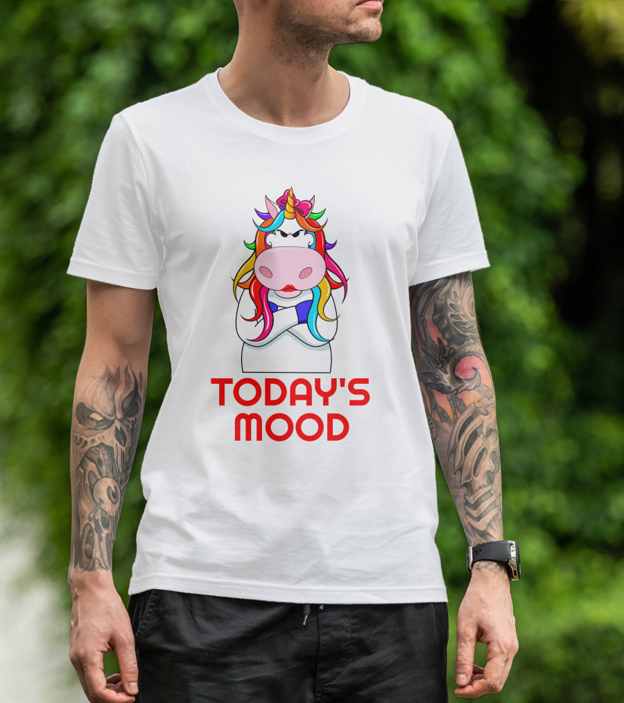 Today's Mood Angry Rainbow Unicorn T-Shirt