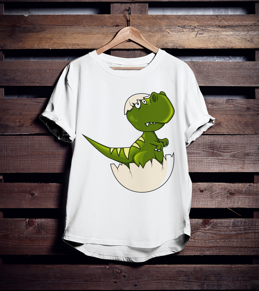 Baby Dragon Hatching From Egg With Playful Expression T-Shirt
