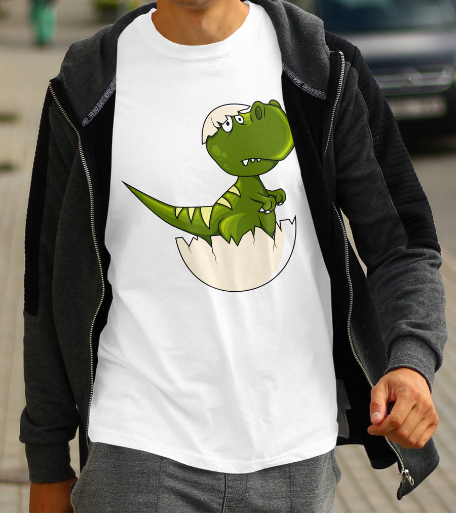 Baby Dragon Hatching From Egg With Playful Expression T-Shirt