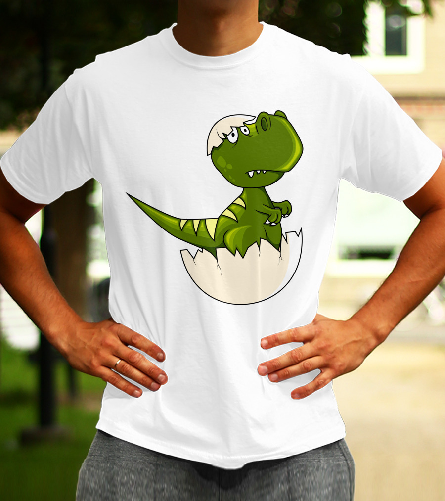Baby Dragon Hatching From Egg With Playful Expression T-Shirt