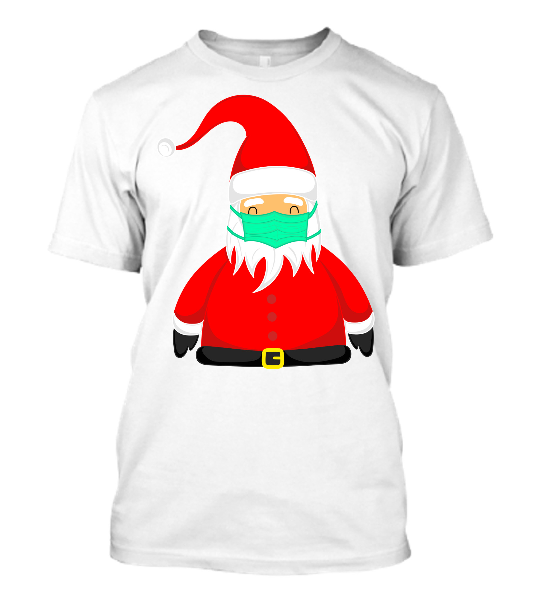 Santa Claus Wearing Green Face Mask T-Shirt