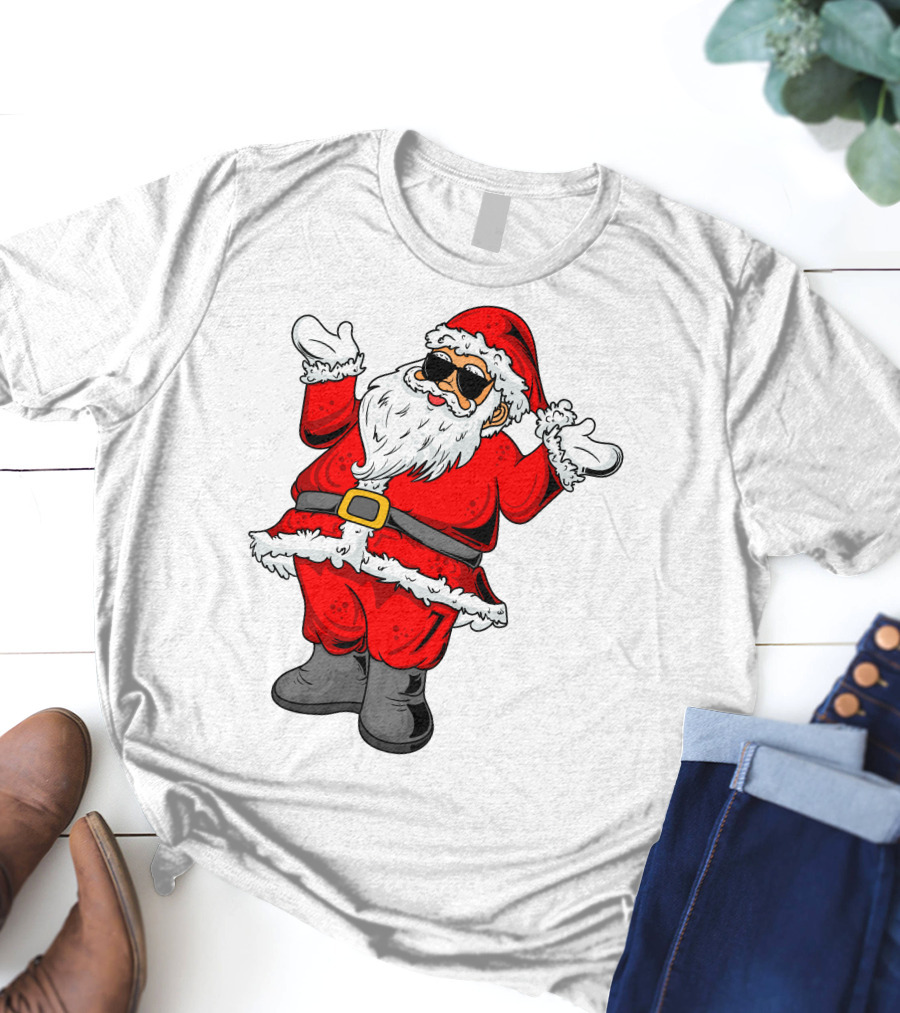 Santa Claus Wearing Cool Shades T-Shirt