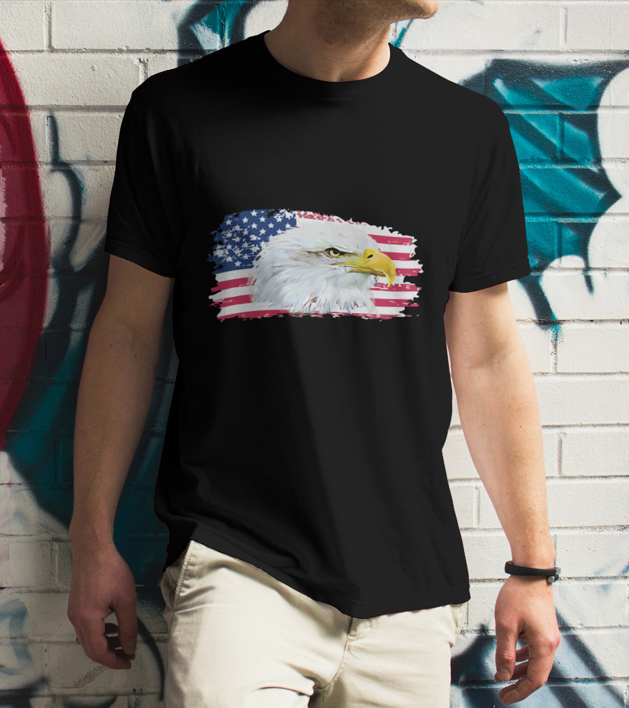 American Flag Bald Eagle T-Shirt