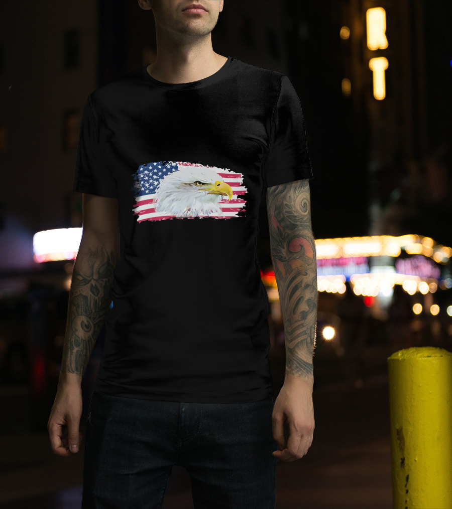 American Flag Bald Eagle T-Shirt