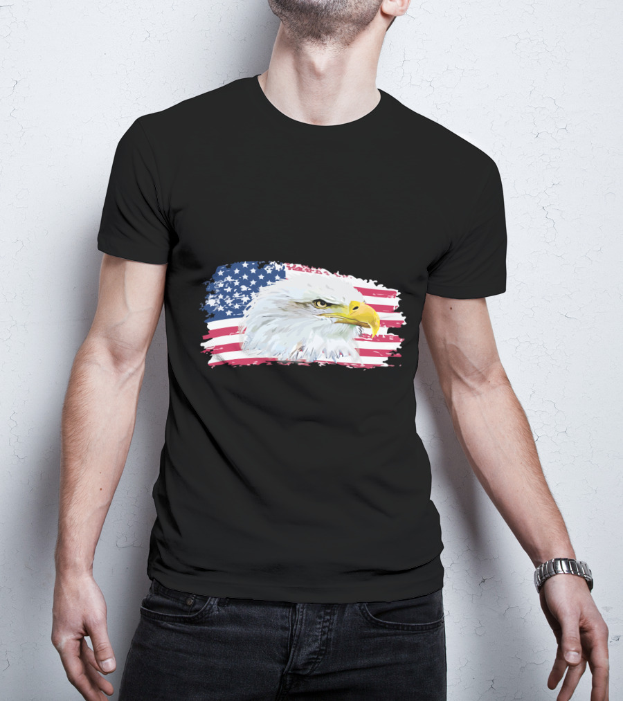 American Flag Bald Eagle T-Shirt
