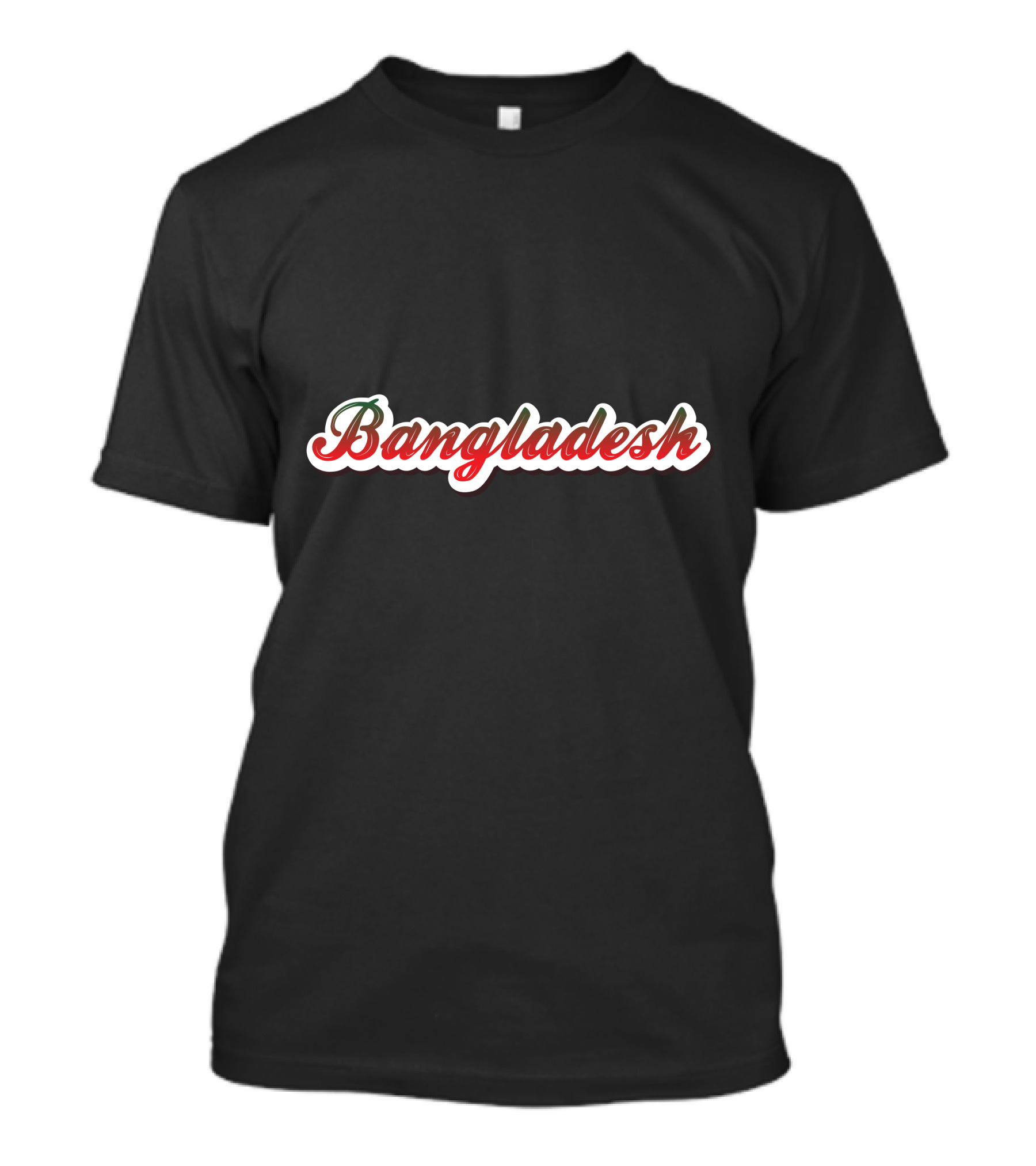 Bangladesh Green Red Script Font T-Shirt