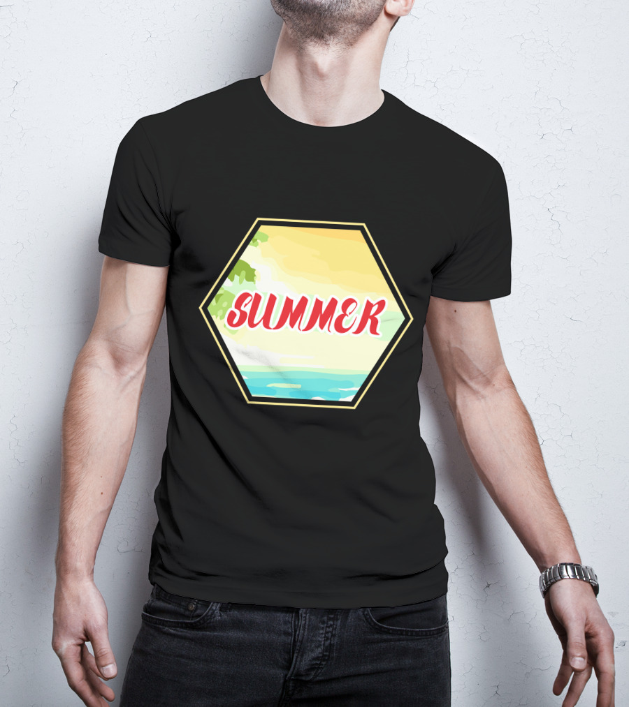 Summer Ocean Hexagon T-Shirt