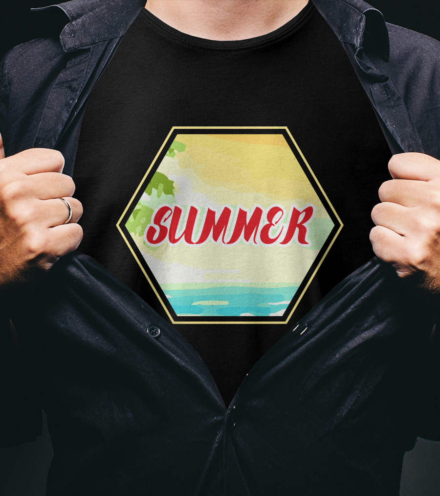 Summer Ocean Hexagon T-Shirt