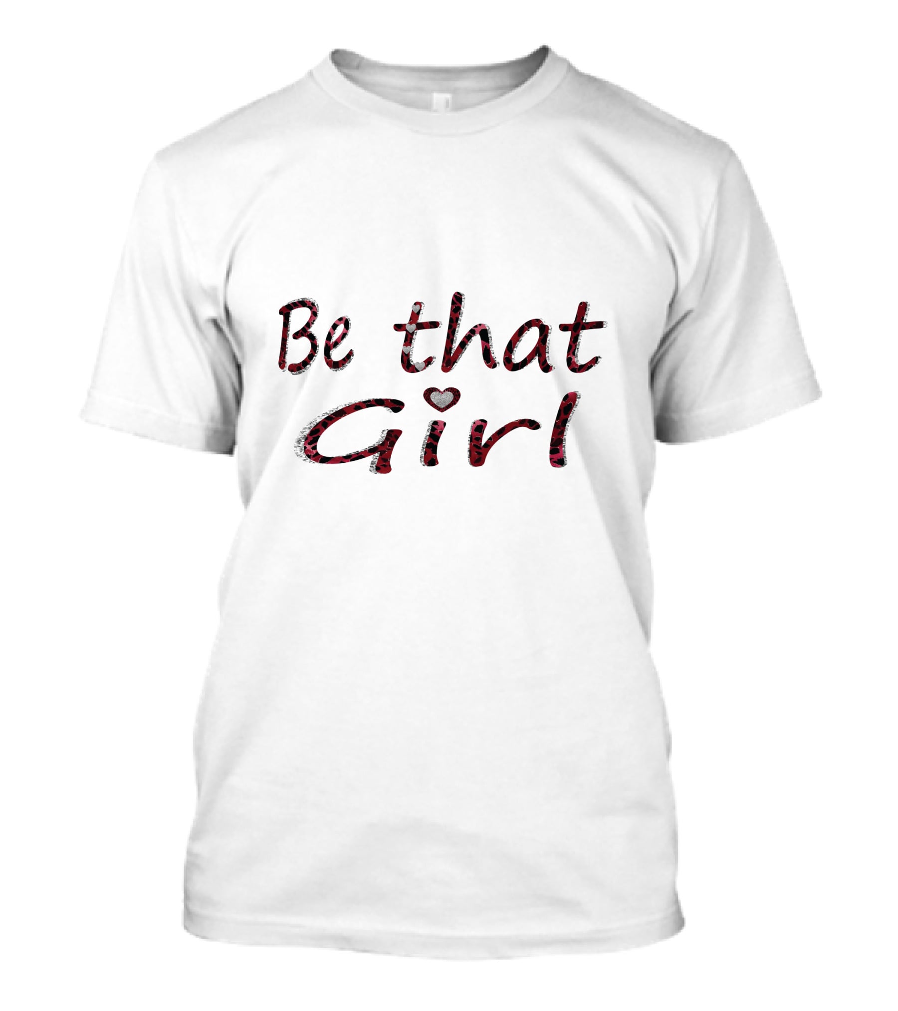 Be That Girl Heart Pink Leopard T-Shirt