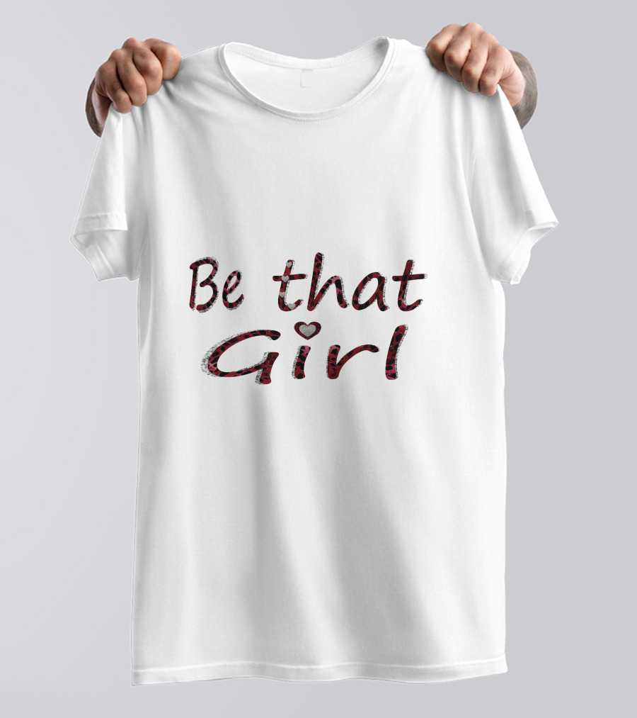 Be That Girl Heart Pink Leopard T-Shirt