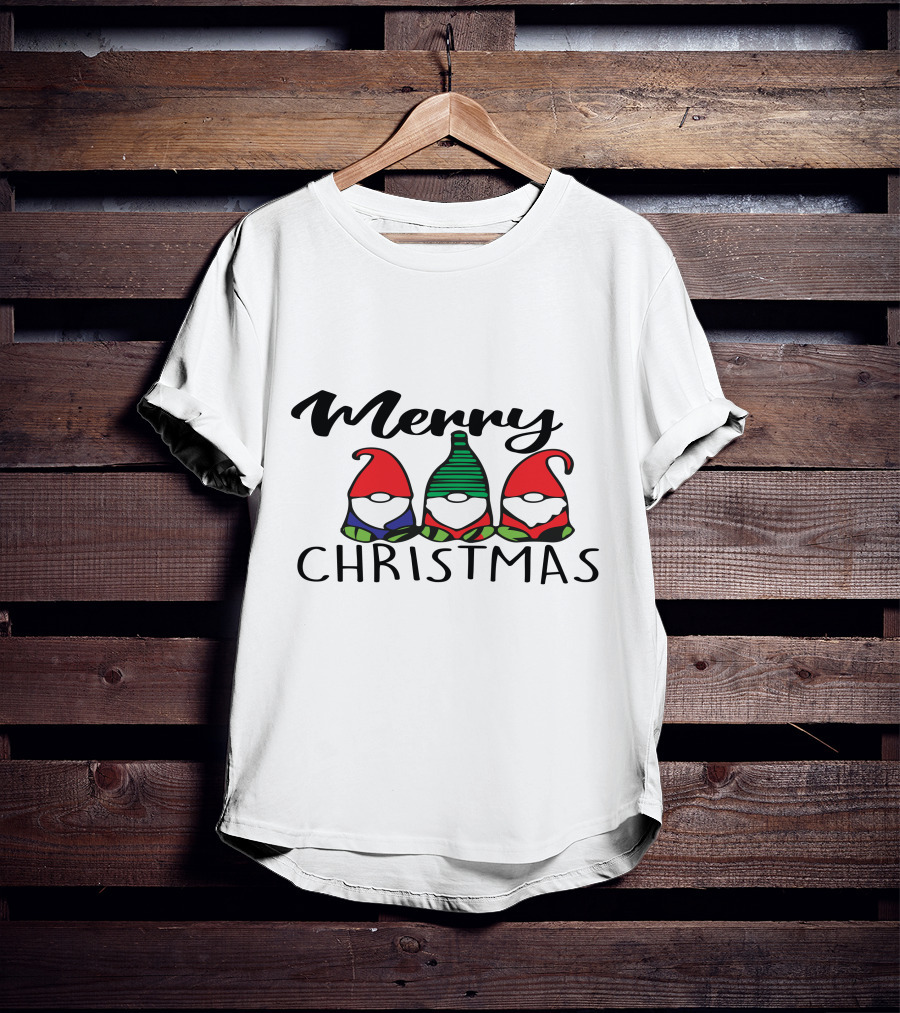 Merry Christmas Gnomes Festive Holiday T-Shirt