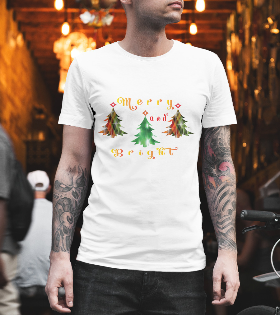 Merry And Bright Christmas Trees T-Shirt
