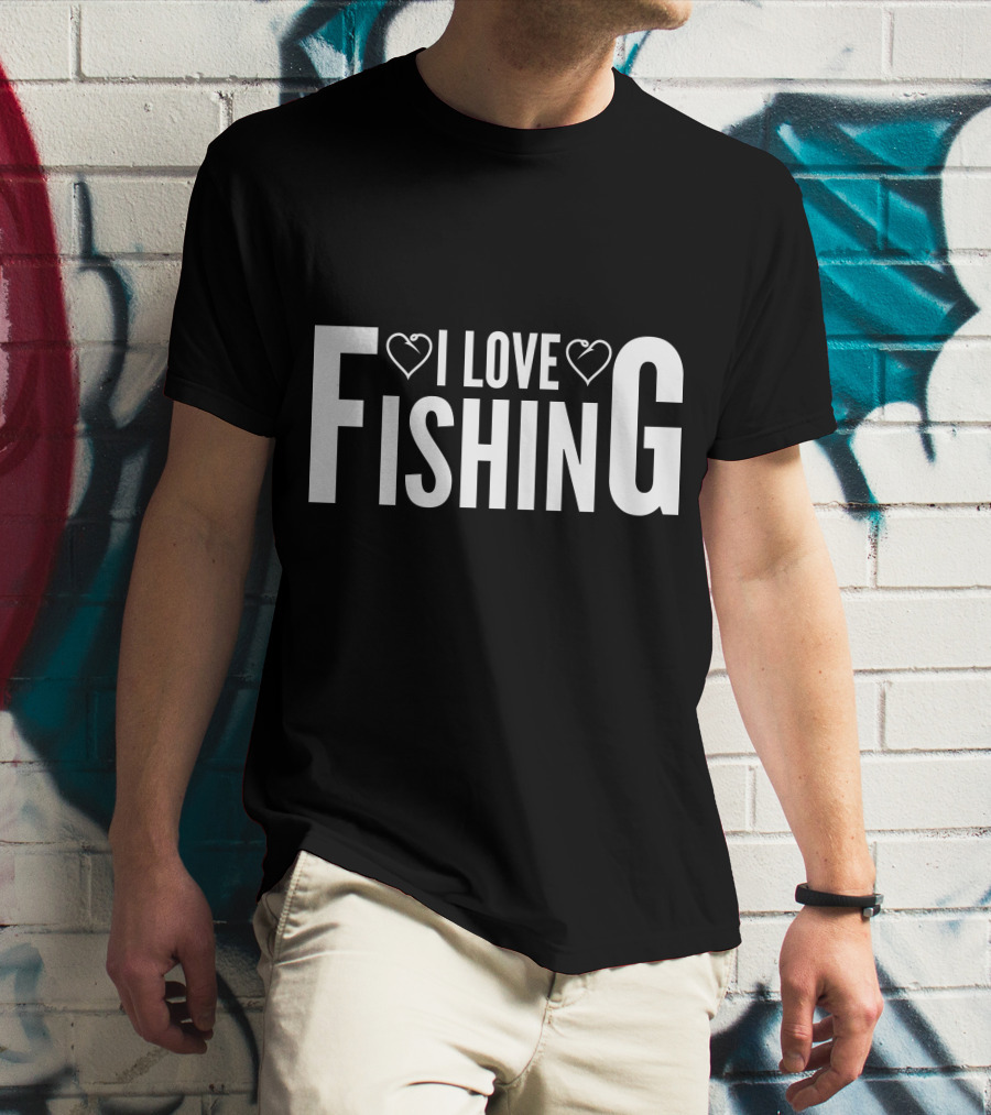 I Love Heart Fishing T-Shirt