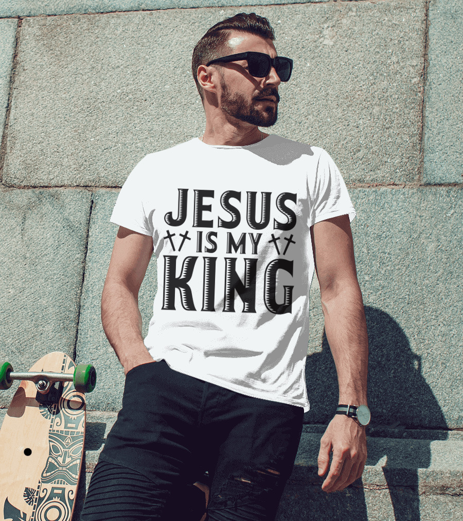 Jesus Is My King Crosses Christian Faith T-Shirt
