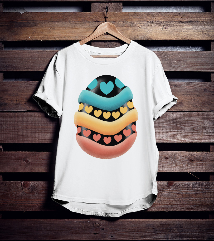 Easter Egg Handmade Heart T-Shirt