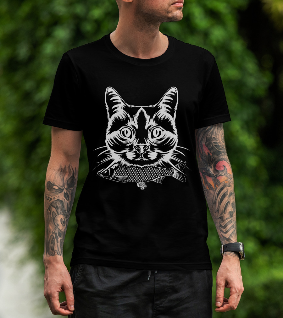Cat And Fish Lover T-Shirt