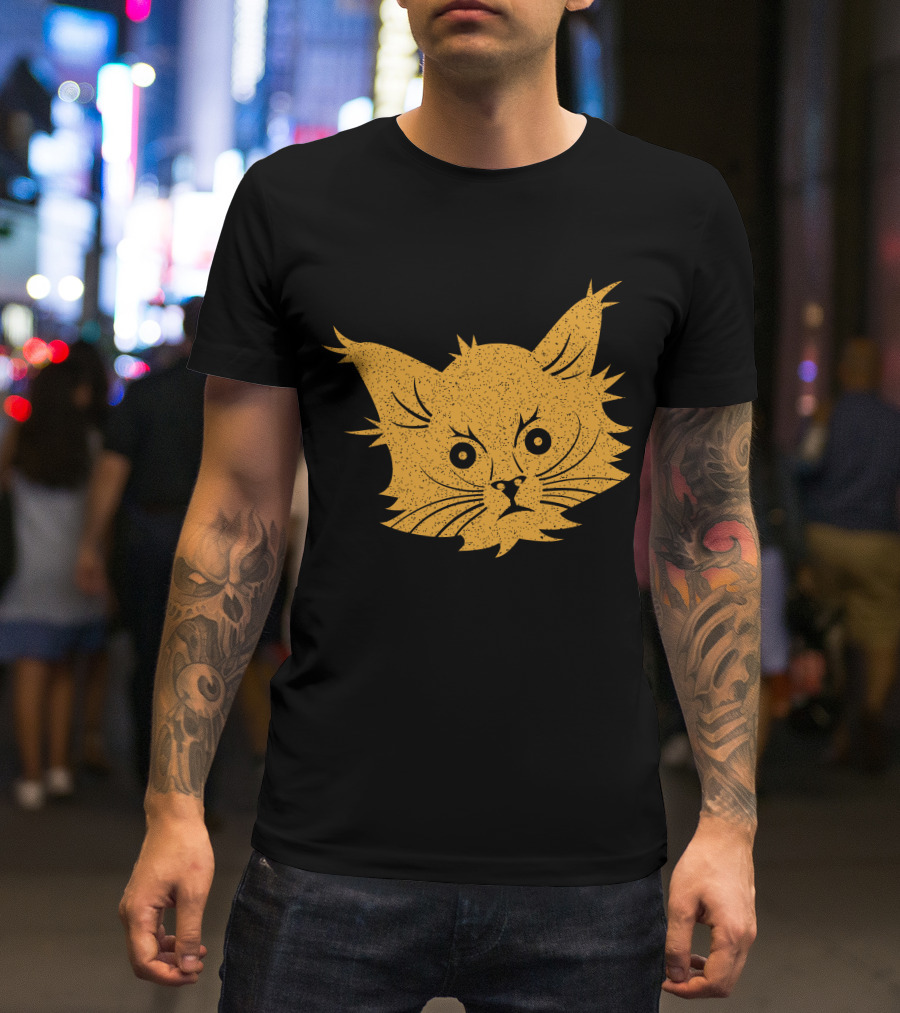 Cat Lover Whiskers Face T-Shirt