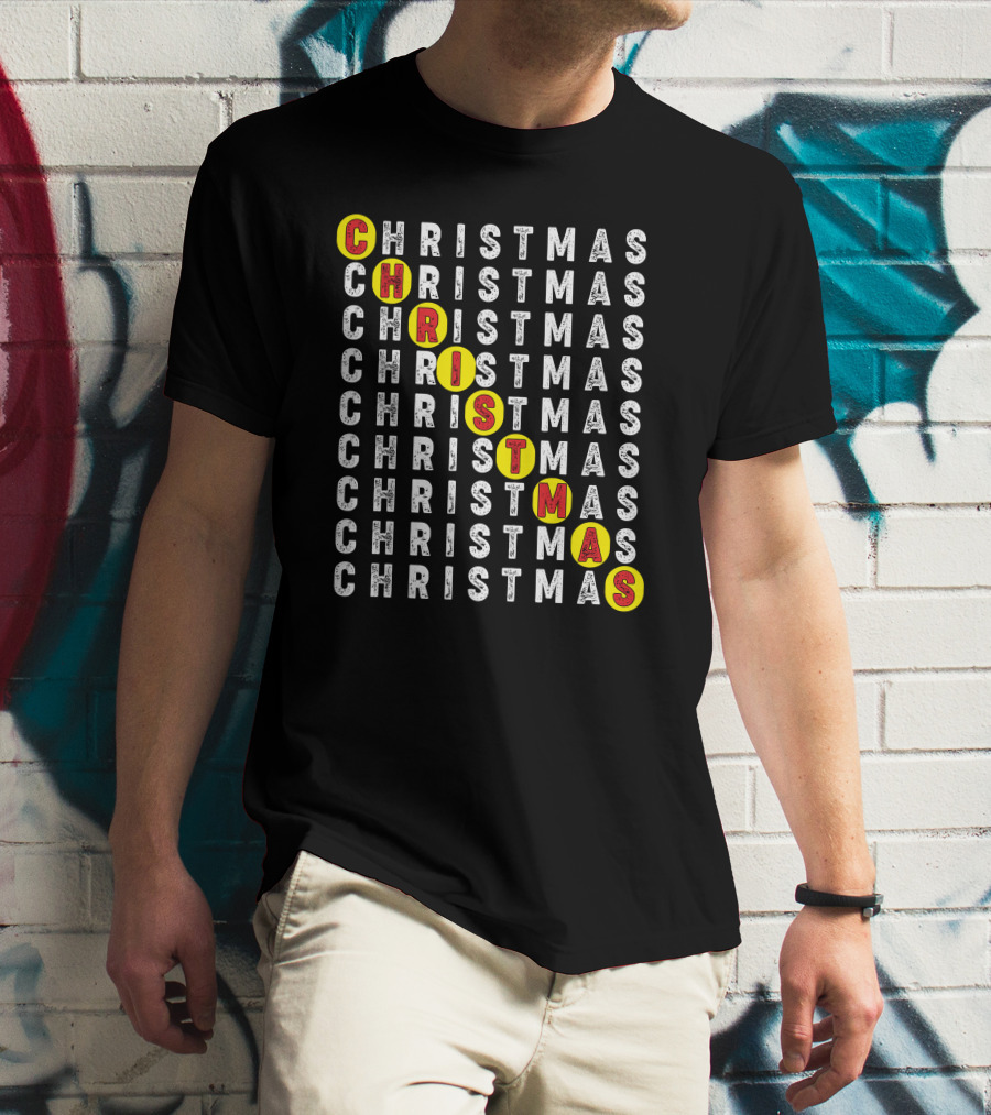 CHRISTMAS Word Search Highlight Puzzle T-Shirt