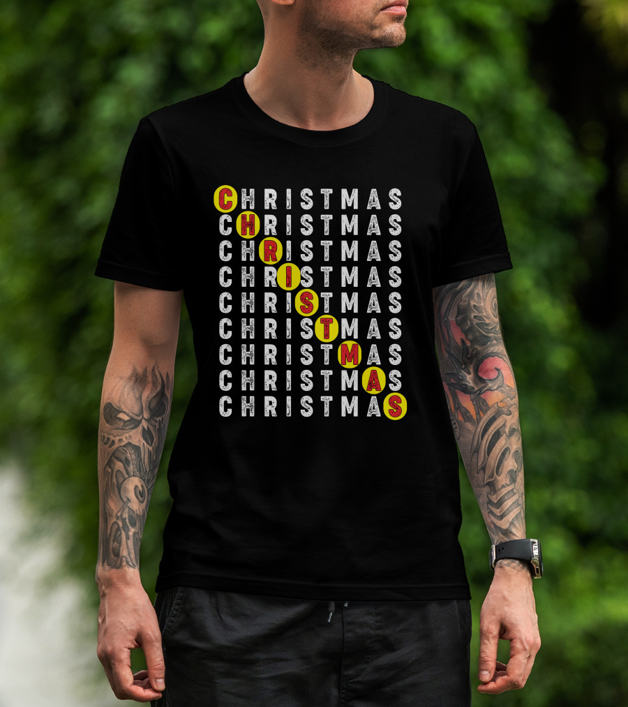 CHRISTMAS Word Search Highlight Puzzle T-Shirt