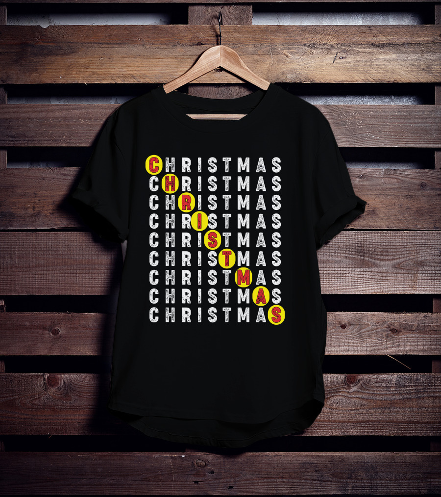 CHRISTMAS Word Search Highlight Puzzle T-Shirt