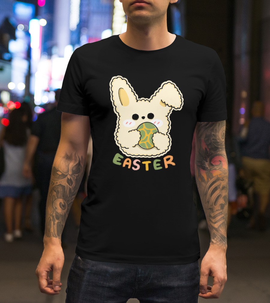 Easter Bunny Holding Easter Egg Sticker T-Shirt