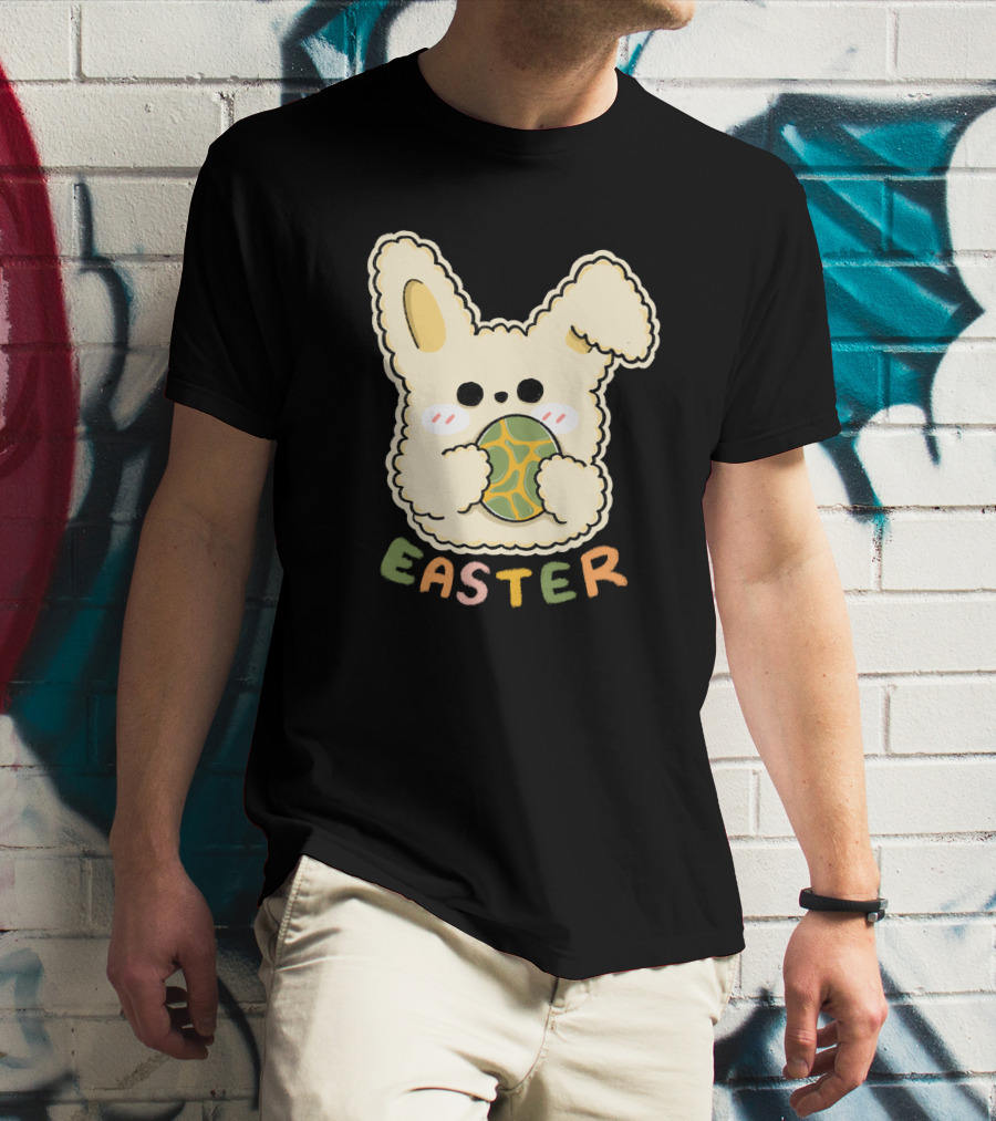 Easter Bunny Holding Easter Egg Sticker T-Shirt
