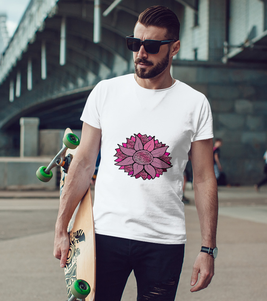 Pink Sunflower Unique Blossom T-Shirt
