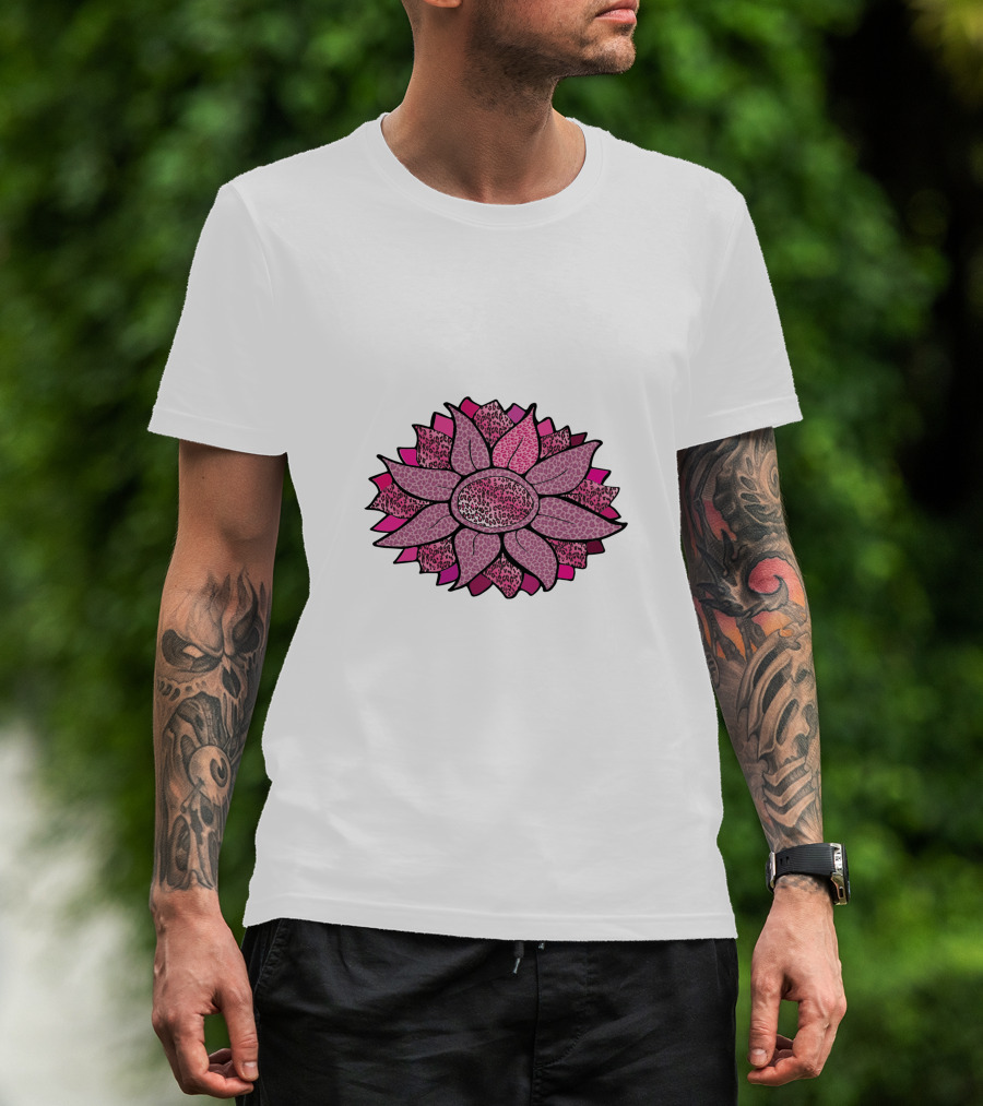 Pink Sunflower Unique Blossom T-Shirt