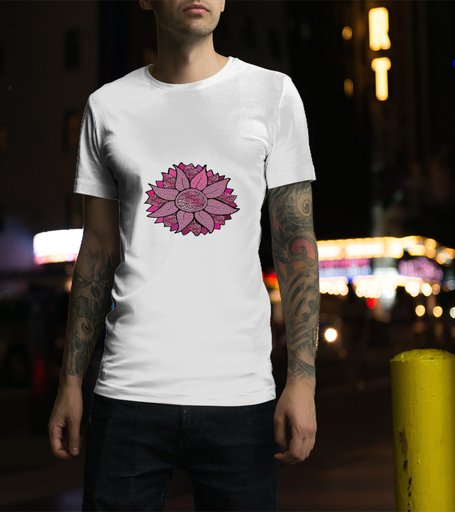 Pink Sunflower Unique Blossom T-Shirt