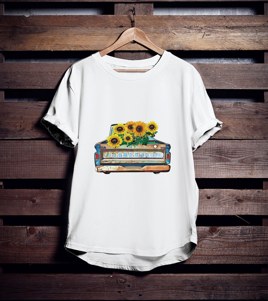 Chevrolet Vintage Truck With Sunflowers T-Shirt