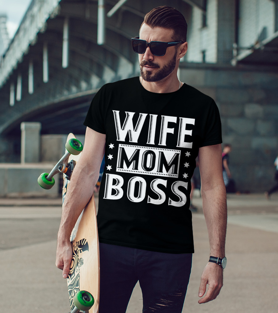 Wife Mom Boss Stars T-Shirt