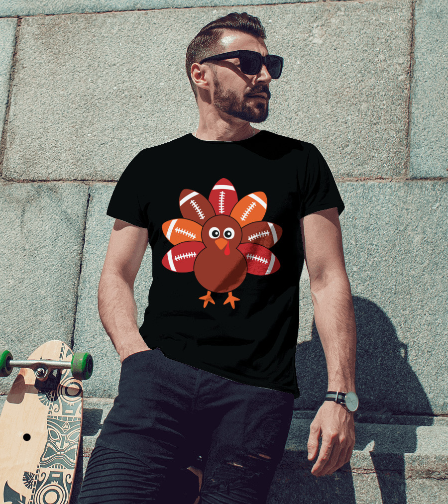 Football Turkey Thanksgiving Balls Festival T-Shirt