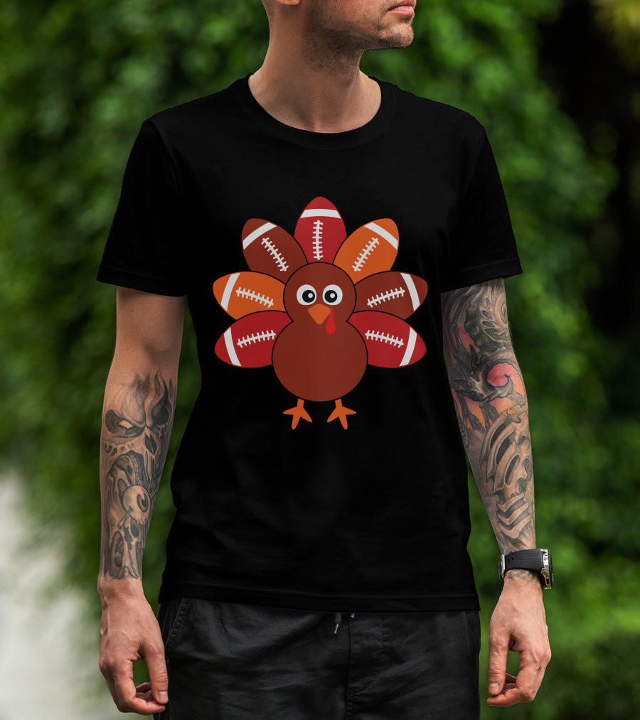 Football Turkey Thanksgiving Balls Festival T-Shirt