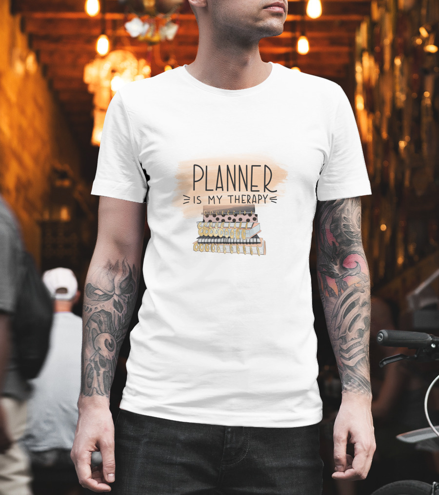 Planner Is My Therapy Stack Of Notebooks T-Shirt