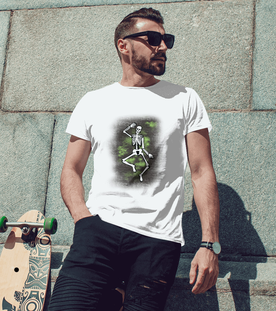 Dancing Skeleton Halloween Ghostly Vibe T-Shirt