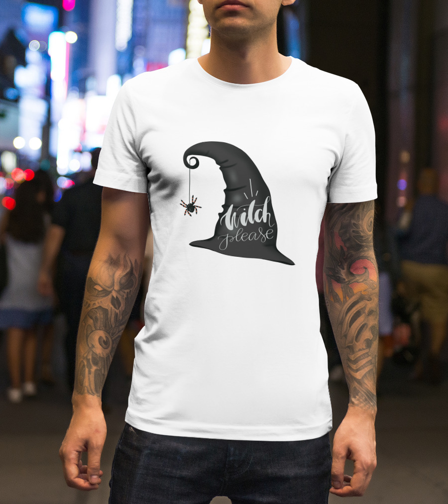 Witch Please Hat With Hanging Spider T-Shirt