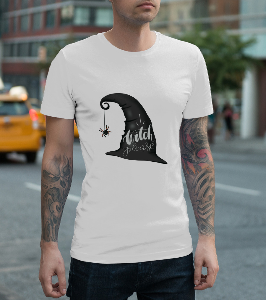 Witch Please Hat With Hanging Spider T-Shirt