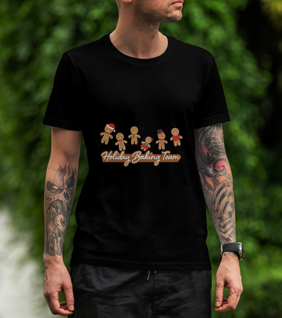 Holiday Baking Team Gingerbread Family Christmas Cookies T-Shirt