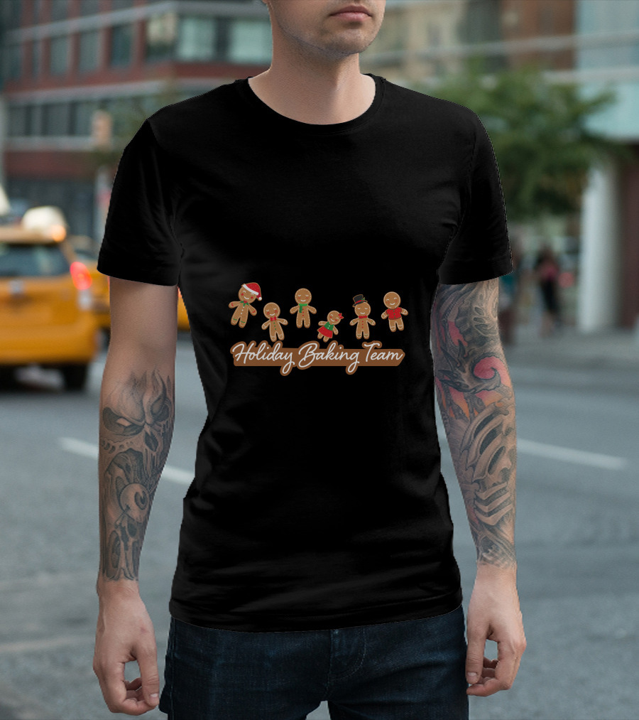Holiday Baking Team Gingerbread Family Christmas Cookies T-Shirt