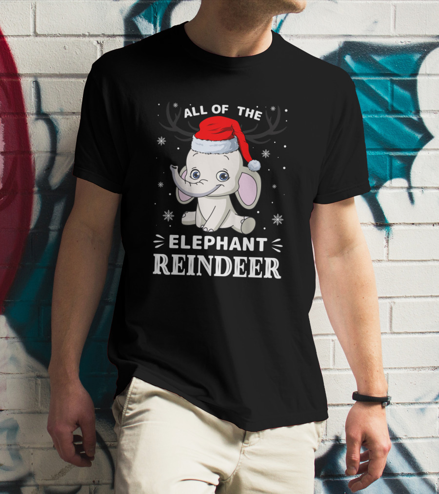 All Of The Elephant Reindeer Christmas T-Shirt