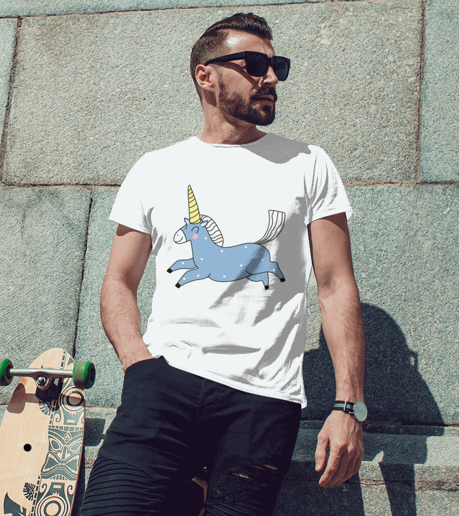 Cute Happy Polka Dot Unicorn T-Shirt