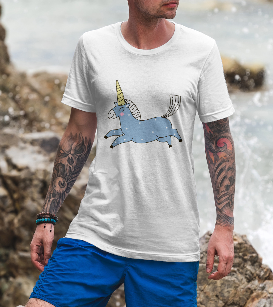 Cute Happy Polka Dot Unicorn T-Shirt