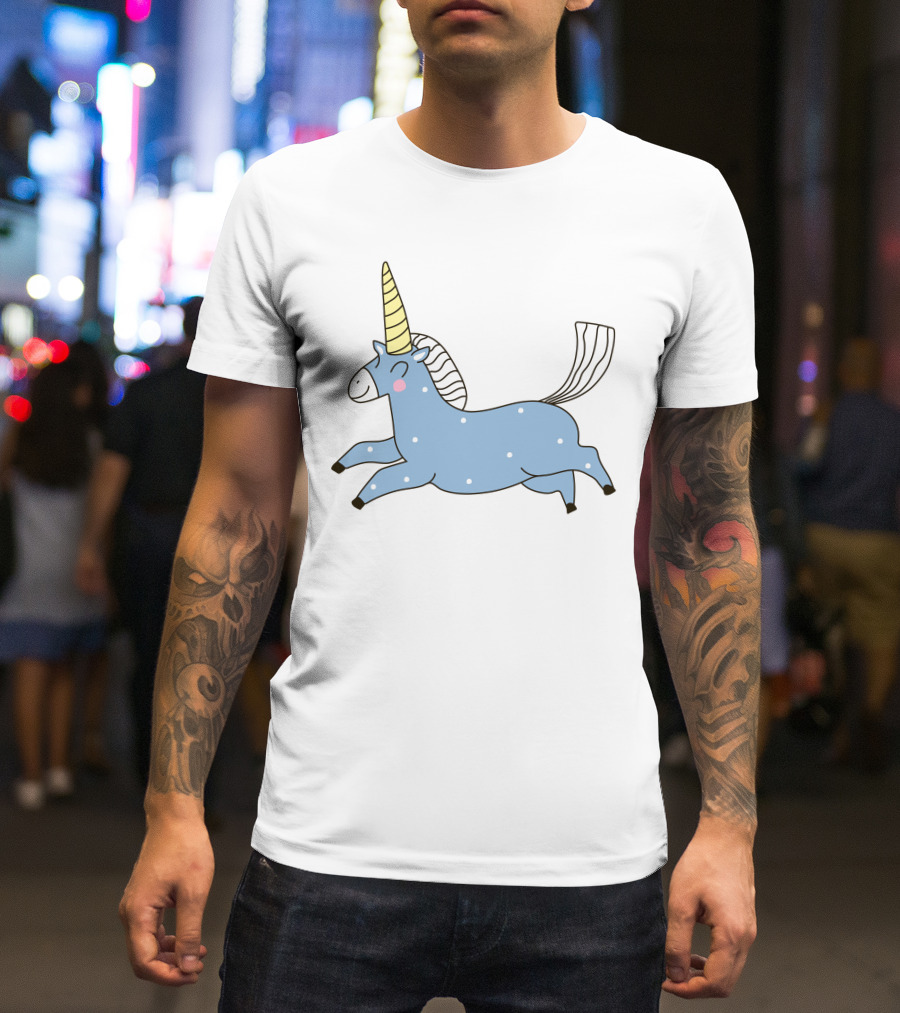 Cute Happy Polka Dot Unicorn T-Shirt