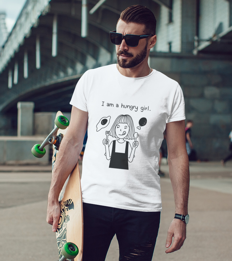 I Am A Hungry Girl With Eggs And Chicken T-Shirt