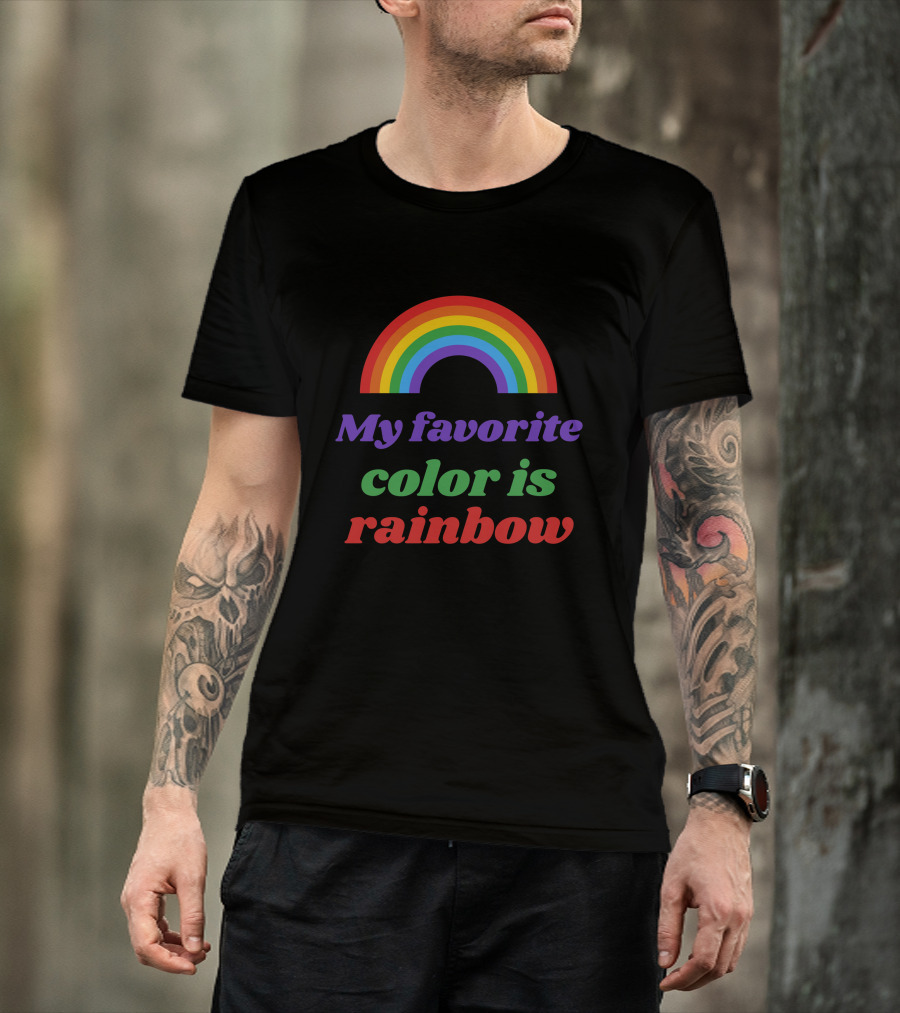 My Favorite Color Is Rainbow Vibrant Arch Spectrum T-Shirt