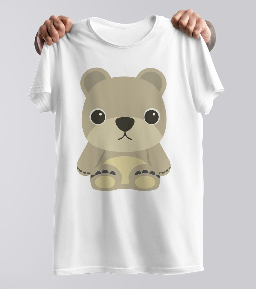 Cute Baby Bear Cartoon Plush Toy T-Shirt