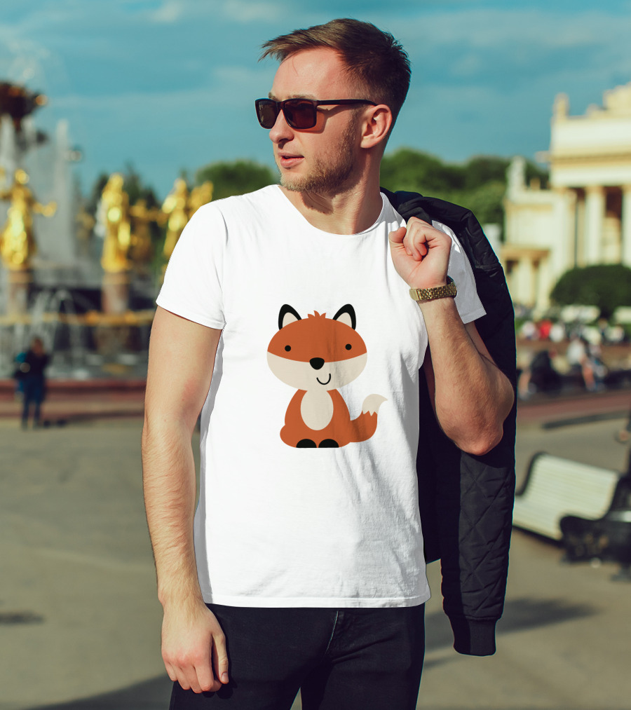 Cute Baby Cartoon Fox T-Shirt