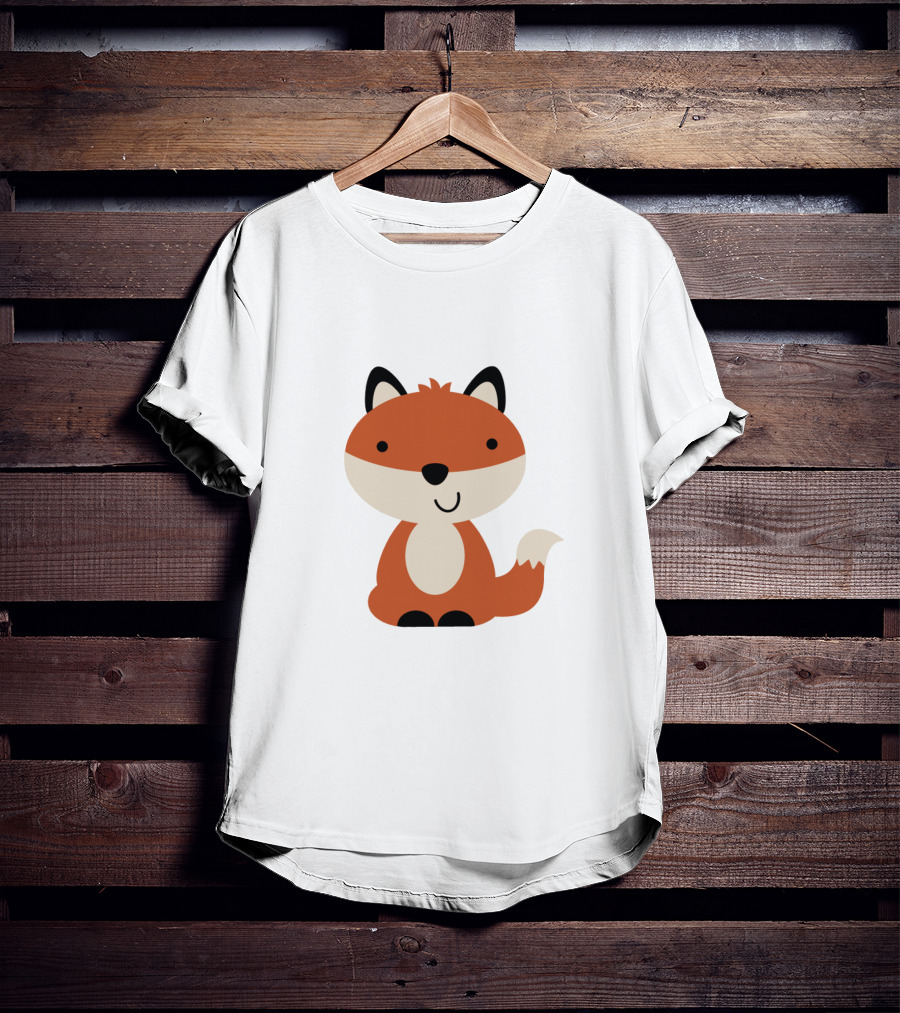 Cute Baby Cartoon Fox T-Shirt